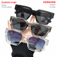 Lunettes de soleil Sunray Bold surdimensionnées multicolores à monture épaisse en PC et verres en PC, élégantes pour hommes et femmes, pour un usage quotidien décontracté