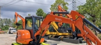 Mini-excavatrice d'occasion Kubota U55-4, modèle hydraulique puissant de 5 tonnes, d'origine japonaise, faible nombre d'heures, meilleur prix, vente CE, moteur principal