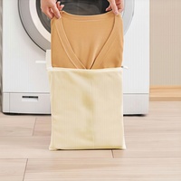 Sacs à linge antibactériens de grande capacité personnalisés, sac de rangement en maille de polyester épaissi avec fermeture éclair pour les voyages
