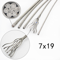 7*7 7*19 3mm 316 Edelstahl-Drahtseil Edelstahl-Drahtseil 5 mm Wäscheleine Edelstahlkabel