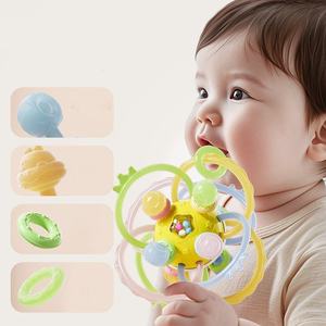 Juguetes para Bebés Manhattan, Pelota de Agarre para Bebés, Juguete de Silicona con Sonido para la Educación Temprana y el Entrenamiento del Agarre, Juguete Relajante para Bebés - Product Image 2