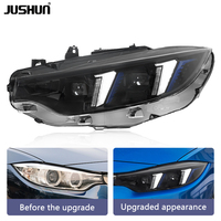 Phare de voiture JUSHUN pour BMW Série 4 F32 13-20, style œil de serpent, phare amélioré, signal dynamique LED, Plug and Play