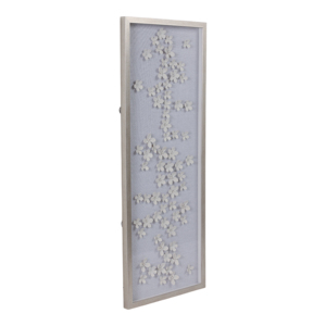 Décoration murale moderne en relief avec fleurs dimensionnelles, encadrée, pour salon et chambre à coucher - Product Image 2