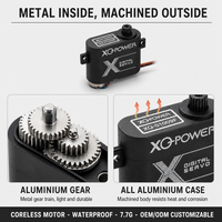 Micro Servo XQ-S1009F 7.7g 3kg Servo numérique sans noyau étanche à engrenages en aluminium profil bas 7.4V pour aile d'avion RC et UAV