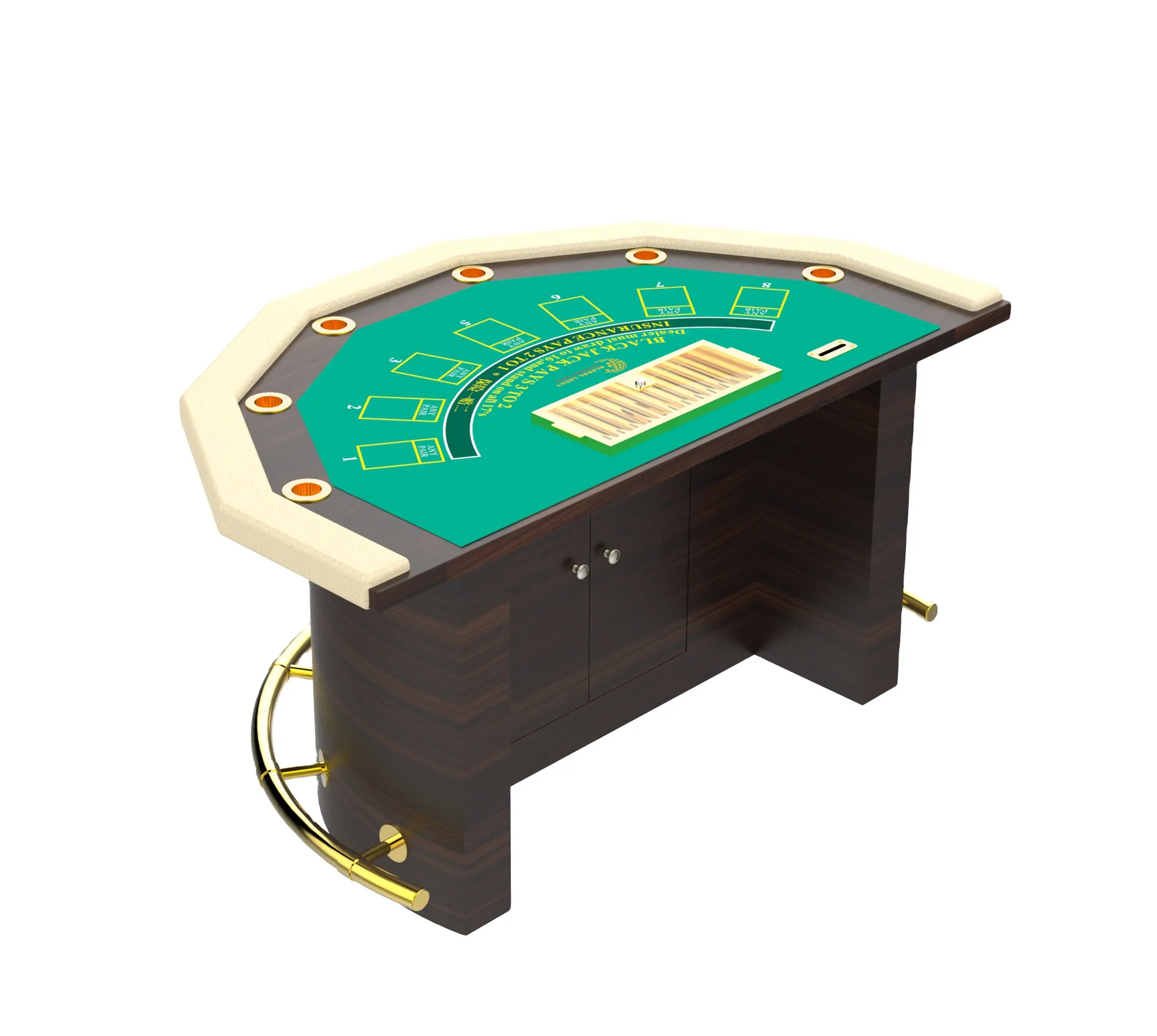 Деревянный покерный стол казино стол Блэкджек игры