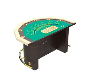 Mesa de póquer de madera Mesa de casino Juegos de blackjack