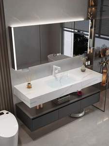 2025 Luxus-Badezimmer-Waschtisch-Set, Wandmontiert, Inklusive Arbeitsplatte mit Becken und Marmor-Waschtisch - Product Image 6