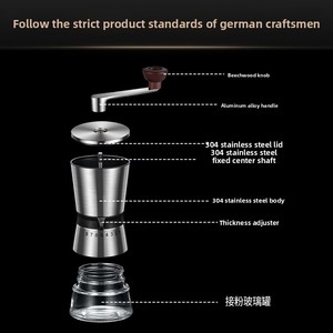 Molinillo de Café Manual con Núcleo de Cerámica Desmontable, Diseño Portátil para Granos de Café Molidos Finos o Gruesos - Product Image 5