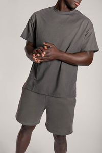 Verano a prueba de viento 100% algodón deportes chándal Unisex hombres ropa deportiva conjunto - Product Image 5