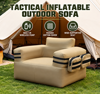 Canapé-lit gonflable automatique de style tactique, portable, une ou deux places, pour le camping, les voyages et le repos en plein air
