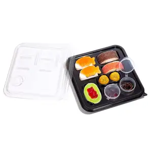 Regentropfen Gummy Candy Sushi Mini Bento Box 5 Arten von Sushi-Rollen und Garnituren (4er-Pack)