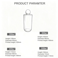 Bouteille cylindrique vide en PET de taille personnalisée 150ml-500ml avec bouchon à vis en forme de boule, sérigraphiée OEM/ODM pour les soins personnels et cosmétiques
