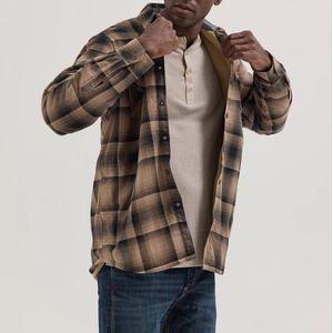 Camisas de Franela Sherpa Cálidas, Resistentes al Agua, con Botones a Presión, Forradas y con Rayas, de Manga Larga - Product Image 2