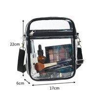 Sac messager promotionnel en PVC transparent personnalisé pour les sports de plein air, les voyages et la salle de sport Sac à bandoulière de rangement pratique
