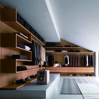 Armoire en bois DAIYA avec tiroirs, armoire ouverte