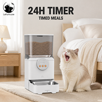Distributeur automatique de nourriture pour animaux de compagnie 4L, programmable, avec affichage LED, anti-blocage, compatible avec la nourriture lyophilisée, alimentation fiable, une seule dose par fois.