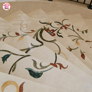 <span class=keywords><strong>Escalier</strong></span> en marbre courbé peint à la main de luxe, <span class=keywords><strong>escalier</strong></span> en pierre naturelle sur mesure avec incrustation florale, <span class=keywords><strong>escalier</strong></span> en pierre naturelle artisanal - Product Image 5