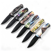 Couteau pliant tout acier personnalisé avec n'importe quel motif, fait main, pour le camping en plein air, la survie, la chasse, couteau de poche OEM