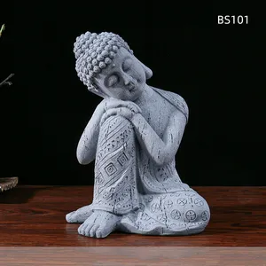 Estatua de escultura de resina de alta calidad, venta al por mayor, regalos religiosos, decoración de Buda durmiente, modelo artístico, adorno para uso artesanal