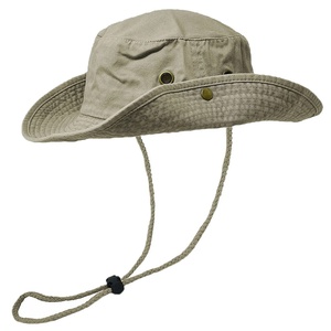 Chapeau de soleil pliable de haute qualité avec logo personnalisé, visière pare-soleil, chapeau de safari, chapeau de pêche, broderie, large bord, chapeau seau à cordon - Product Image 3