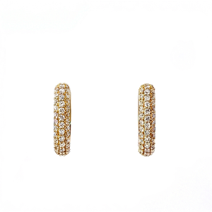 Pendientes de Aro de Oro de 14K Personalizados de Tianyu Gems, Corte Brillante Redondo, Diamante de Laboratorio con Engaste Completo, Lujosos para Mujer - Product Image 1