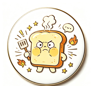 Pin de Solapa Redondo Personalizado con Diseño de Pan de Dibujos Animados, Insignia de Aleación de Zinc Plateada, Pin Promocional de Regalo - Product Image 1