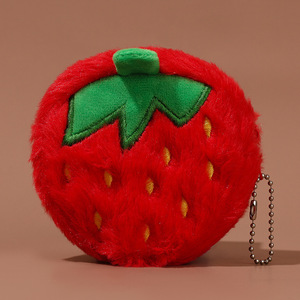 Llavero de Peluche Kawaii Personalizado de Algodón Supersuave de 10 cm con Frutas Bordadas: Fresa, Sandía, Naranja, Kiwi - Product Image 3
