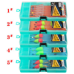 Kit de leurres pour la pêche au bar en eau douce, accessoires de pêche avec des spinners et des appâts à queue bouclée, boîte de rangement à 5 couches - Product Image 1