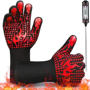 High Temperature Resistant Aramid Thermal Insulation Kitchen Microwave Oven Gloves With Free Samples