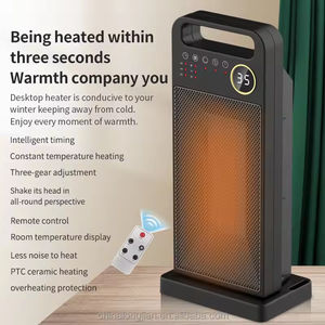 Fábrica buena venta profesional temperatura ajustable portátil eléctrico Mini PTC habitación ventilador calentadores - Product Image 3