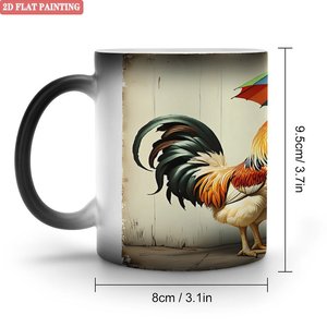 Four Seasons All Weather 11oz <b>Ceramic</b> Mug Heat Activated Drinking <b>Cup</b> Frosted Black - Product Image 1