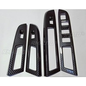 Panel de Control de Elevación de Ventanas de Fibra de Carbono, Decoración Iluminada para el Marco del Reposabrazos Interior, para Subaru XV 2012-2014 - Product Image 3