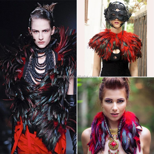 <span class=keywords><strong>Frange</strong></span> de plumes durable pour accessoire de costume, spectacle burlesque et décoration de masque DIY - Product Image 3