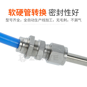 Zoni Connecteur rapide en acier inoxydable 304, convertisseur de tube pneumatique droit PK6/8/10/12 - Product Image 4