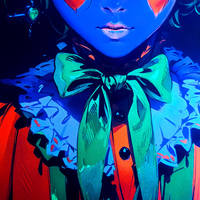 Impressions d'art néon d'anime personnalisées, impression numérique A2 A3 A1, papier fluorescent, exposition de bandes dessinées, décoration murale de la maison, illustrations, affiches