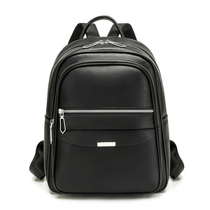 Mochila Escolar Casual con Cierre, Diseño Simple, Mochila de Viaje para Mujer, Mochila de Moda de Cuero PU para Mujer - Product Image 5