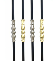 Colliers de fixation en aluminium brossé laiton de haute qualité pour balustrades de balcon et rampes d'escalier, pour barres rondes de 5/8'' - Vente en gros