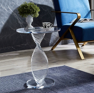 Table basse ronde moderne en acrylique transparent pour la décoration intérieure de luxe Petites tables d'appoint de canapé pour les meubles de <span class=keywords><strong>console</strong></span> de salon - Product Image 2