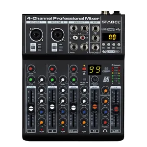 ST-4M Mini-Audio-Mixer mit USB-Schnitts telle 4 Kanäle für Heim-Karaoke-und Club-Anwendungen