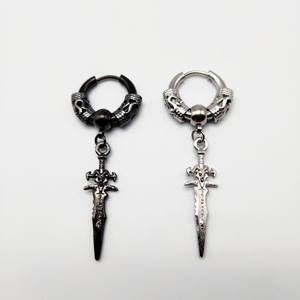 Sword Drop <b>Earrings</b> Zinc Alloy Unisex Fashion Jewelry For Men And Women - Product Image 2