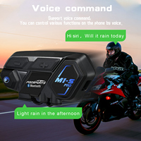 Intercom sans fil pour casque de moto Fodsports M1-S PRO 2KM Full Duplex, étanche, en ABS, pour 10 motards