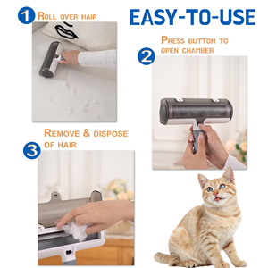 Reusable <b>Pet</b> Hair Remover Roller <b>Brush</b> for Dog and Cat Fur Cleaning - Product Image 6
