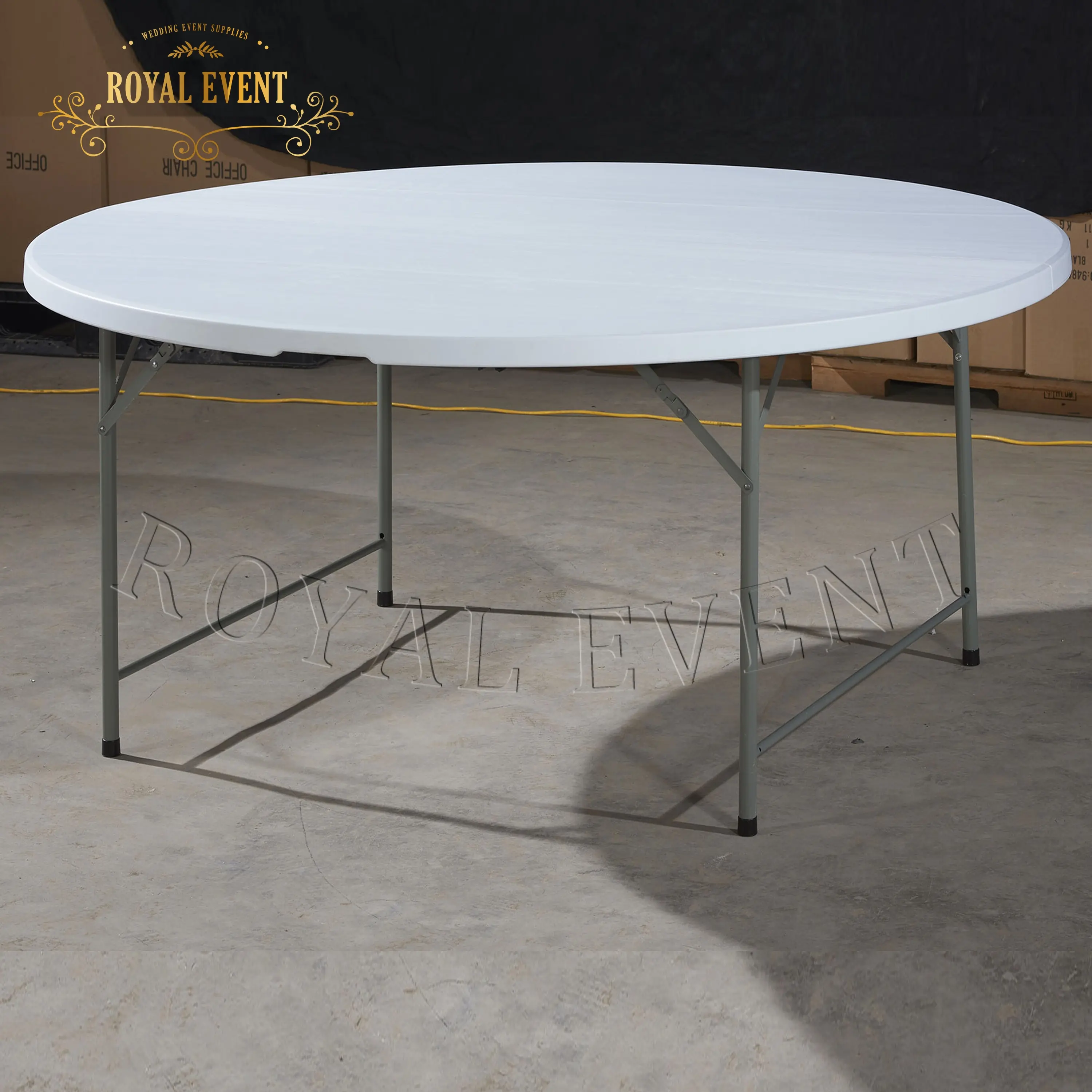 Table de banquet de mariage Foshan Offre Spéciale Tables pliantes rondes en plastique portables pour mobilier d'extérieur