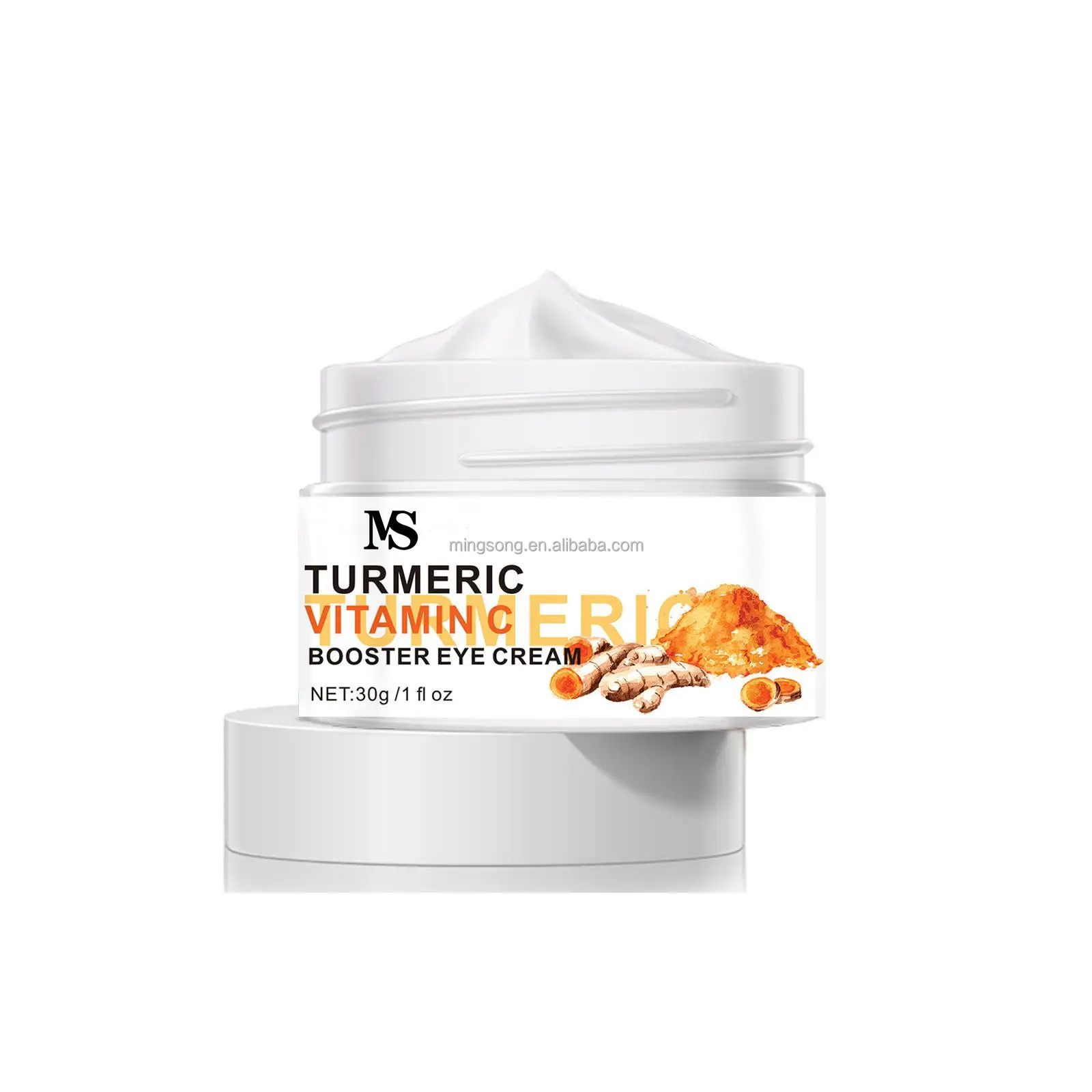 MS personnalisé anti-poches cernes sous la peau des yeux anti-rides gel hydratant vitamine C crème contour des yeux au curcuma