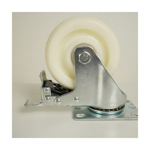 Medizinischer höhen verstellbarer Nachlauf <span class=keywords><strong>6</strong></span>-Zoll-Trolly-Rad <span class=keywords><strong>5</strong></span>-Zoll-Kunststoffrollen Anhänger rolle mit Total Lock - Product Image 3