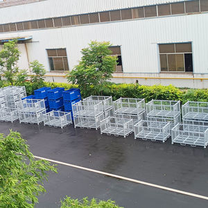 Contenitore di Stoccaggio Pieghevole in Acciaio OEM Carter, Gabbia Impilabile in Rete Metallica, Pallet Pieghevole - Product Image 4