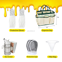 Kit de démarrage d'apiculture 31 pièces : fumoir à abeilles, outil de ruche, brosse à abeilles, couteau à désoperculer, filtre à miel, abreuvoir pour abeilles, pour les débutants en apiculture