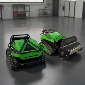 Tondeuse à gazon robotisée RC à chenilles en caoutchouc, démarrage facile, moteur à essence, livraison gratuite, idéale pour les pentes - Product Image 1