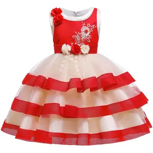 2-10 years old girl princess children's cotton in Europe and America lace girl dress