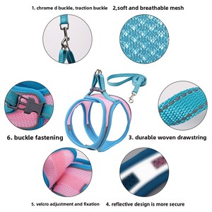 Adjustable Vest Style Pet <strong>Harness</strong> Leash Combo Secure Anti-Breakaway Design for Kitten Puppy and Small Dogs - Product Image 2